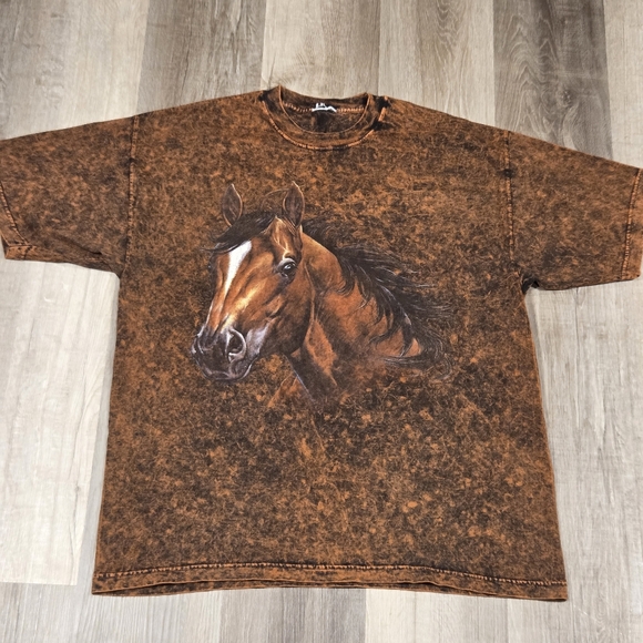 Habitat Tops - Vintage Habitat Y2K Horse Shirt Size Large **see Description**